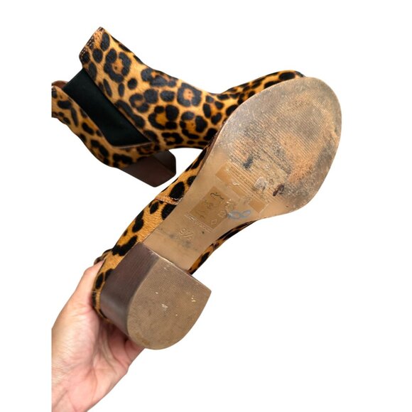 MADEWELL Leopard Print Calf Hair Ankle Boots Size 9.5 - Picture 5 of 9